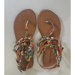 Zigi Soho Fairy Sandal in tropical  blue Sz 7 Great Condition! EEE